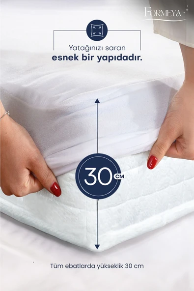 Mikro Fitted Full Kenar Su Sıvı Geçirmez Yatak Koruyucu Alez Bebek-Tek-Çift Kişilik Battal Boy Alez - 2