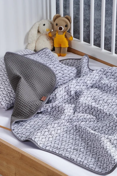 Formeya Bebek Müslin Pike Mavi Doğal Pamuk - 4