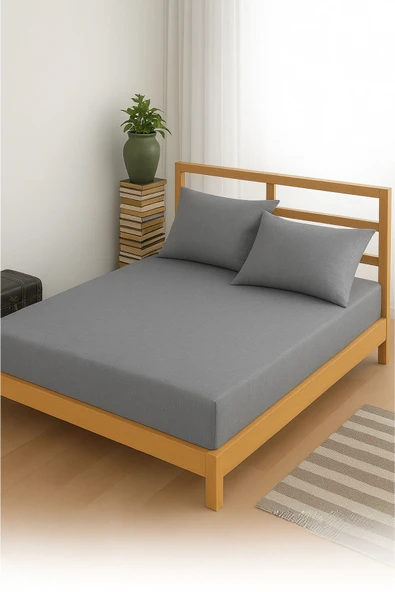 Formeya   Adelya Kahverengi Lastikli Çarşaf Takımı Tek Kişilik Ve Çift Kişilik-(YASTIK KILIFLI) - 9