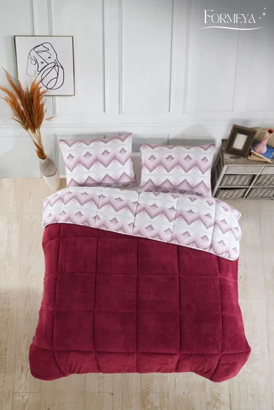 Formeya Çift Kişilik Lüx Wellsoft Yorgan Çift Taraflı Yastık Kılıflı 195x215 cm Yorgan + Yastık Kılıfı Set - 4