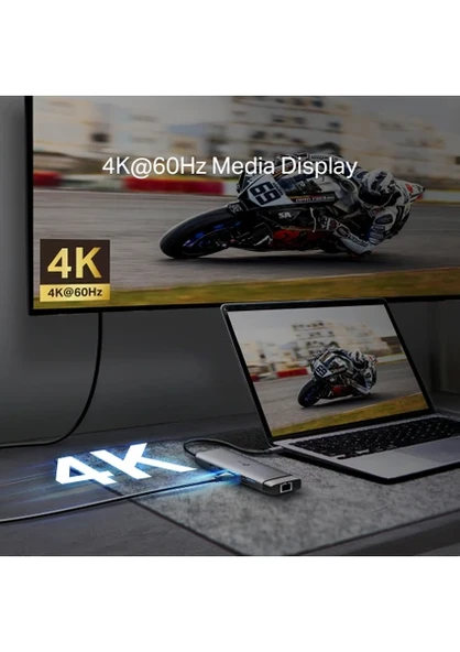 TP-LINK UH9120C USB TYPE-C DOCKING STATION 9 PORT USB-C PD + USB C + USB 3.0 X3 + KART OKUYUCU - 4