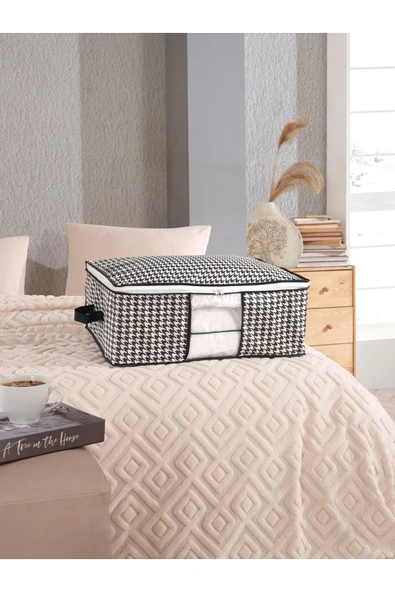 Formeya Baza ve Yatak Altı Uyumlu 4 Adet Lüks Pencereli Dolap Düzenleyici Hurç Baza Altı Hurç - 4