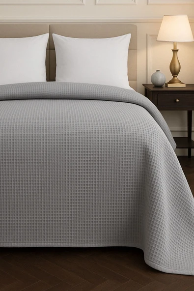 Formeya   Renkli Gofret Desen Tek Kişilik Pike Yatak Örtüsü Otel Pike 160x230 cm - 11