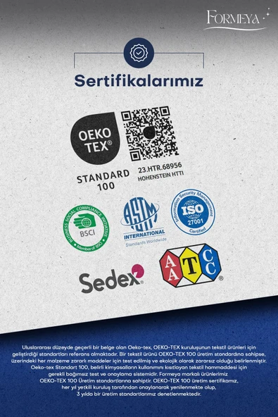 Formeya   Kahverengi Sıvı Geçirmez Kapitone %100 Pamuk Alez Ve Nevresim Set - 5