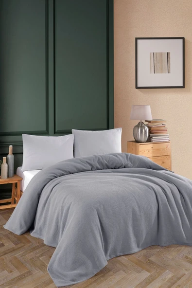 Formeya   Renkli Gofret Desen Tek Kişilik Pike Yatak Örtüsü Otel Pike 160x230 cm - 12