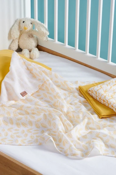 Formeya   Bebek Müslin Örtü Seti 3 Lü - 5