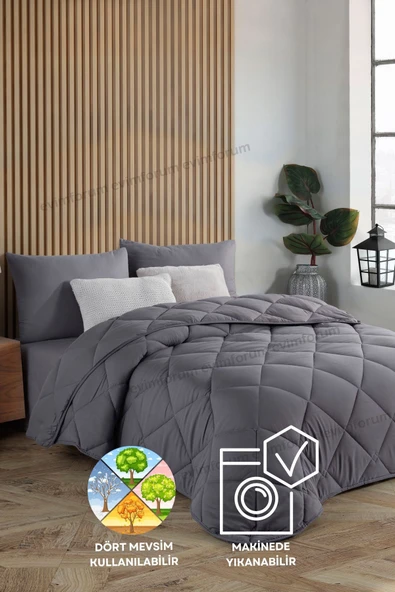 Beyaz Soft Dört Mevsim Tek Kişilik Yorgan 155 215 cm