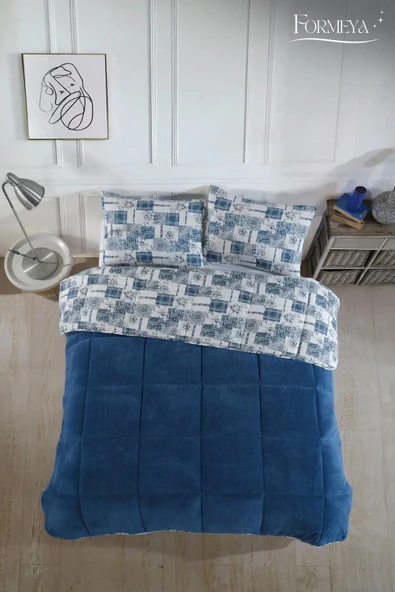 Formeya Çift Kişilik Lüx Wellsoft Yorgan Çift Taraflı Yastık Kılıflı 195x215 cm Yorgan + Yastık Kılıfı Set - 10