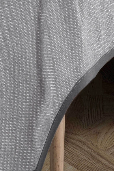 Tek Kişilik Klimalı Dört Mevsim Açık Gri Pike Yatak Örtüsü 160 x 230 cm - 3