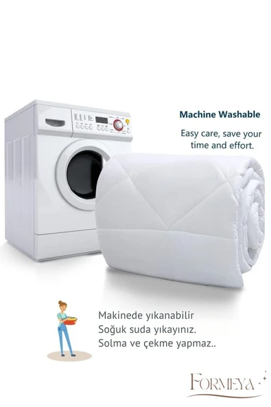 Formeya Beyaz Soft Kışlık Yorgan Çift Kişilik 195x215 - 4