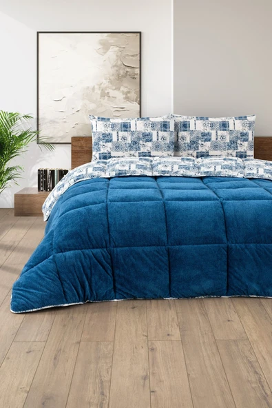Formeya Battal Boy Lüx Wellsoft Yorgan Çift Taraflı Yastık Kılıflı 215x235 cm Yorgan + Yastık Kılıfı Set - Resim 4