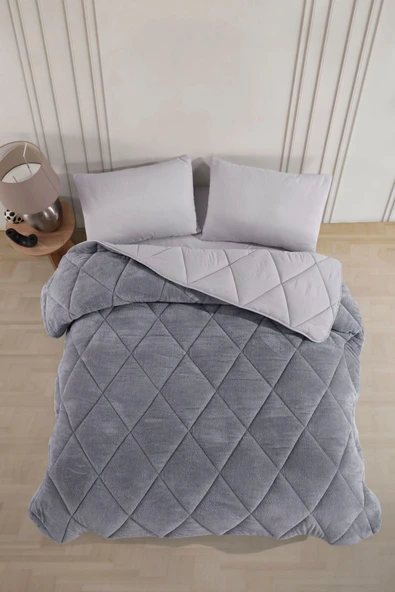 Formeya Tek Kişilik Lüx Pudra Wellsoft Yorgan Çift Taraflı 155x215 - 5
