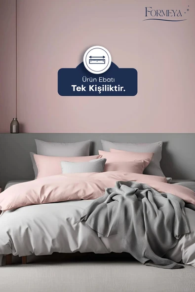 Lastikli Çarşaflı Nevresim Takımı Tek Kişilik ( 1 Adet Yastık Kılıflı) - 8