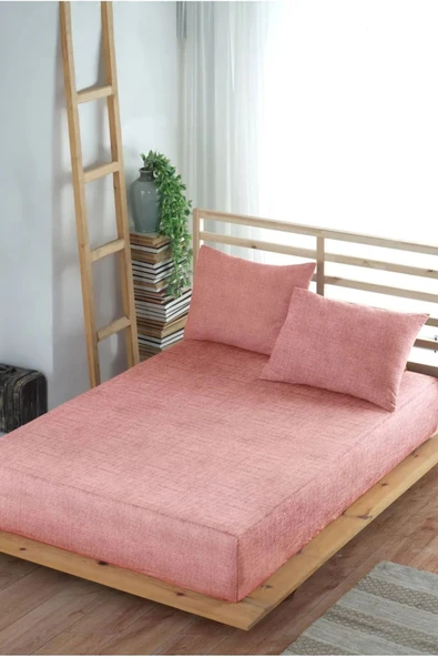 Formeya   Adelya Kahverengi Lastikli Çarşaf Takımı Tek Kişilik Ve Çift Kişilik-(YASTIK KILIFLI) - 5