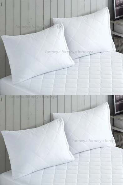 Formeya Kapitone Yastık Koruyucu Alez 4 Adet 50x70