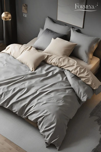 Formeya Lastikli Çarşaflı Nevresim Takımı Çift Kişilik ( 2 Adet Yastık Kılıflı)