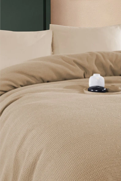 Formeya   Renkli Gofret Desen Tek Kişilik Pike Yatak Örtüsü Otel Pike 160x230 cm - 3