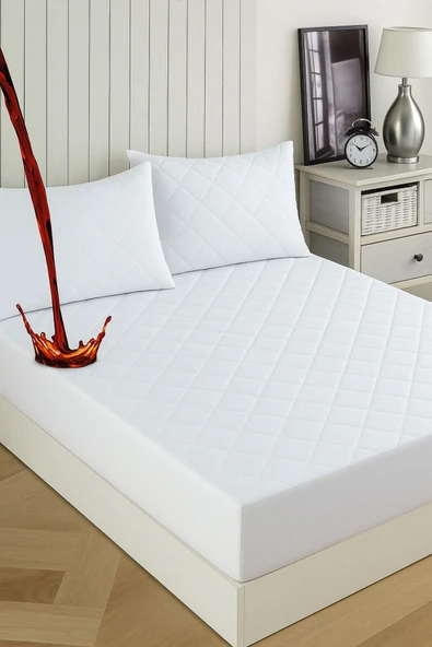 Adelya Kapitone Fitted Full Kenar Su Sıvı Geçirmez Yatak Koruyucu Alez Çarşaf Bebek Tek Çift Battal - 2