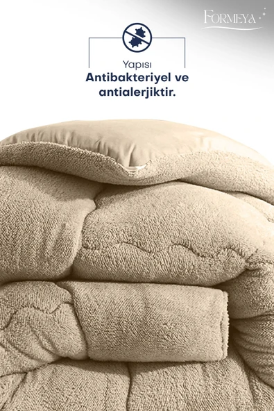 Formeya Battal Boy Lüx Kahverengi Çift Taraflı Wellsoft Yorgan - 4