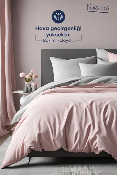 Formeya Lastikli Çarşaflı Nevresim Takımı Çift Kişilik ( 2 Adet Yastık Kılıflı) - 9