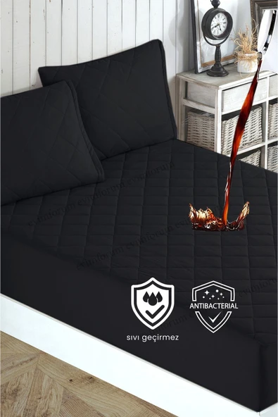 Formeya Adelya Siyah Kapitone Sıvı Geçirmez Alez (16 Ebat) - 3