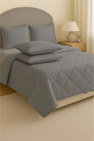 Formeya Antrasit Çift Kişilik Yastık Ve Yorgan Seti-195x215