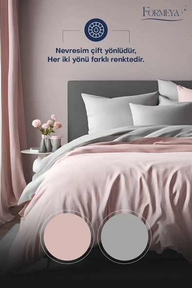 Formeya Lastikli Çarşaflı Nevresim Takımı Çift Kişilik ( 2 Adet Yastık Kılıflı) - 8