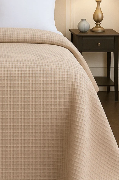 Formeya Renkli Gofret Desen Çift Kişilik Pike Yatak Örtüsü Otel Pike 200x230 cm - 9