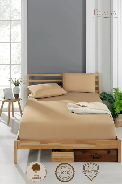 Formeya   %100 Pamuk Tek/Çift Kişilik Fitted Çarşaf Fitted Penye Çarşaf - 3