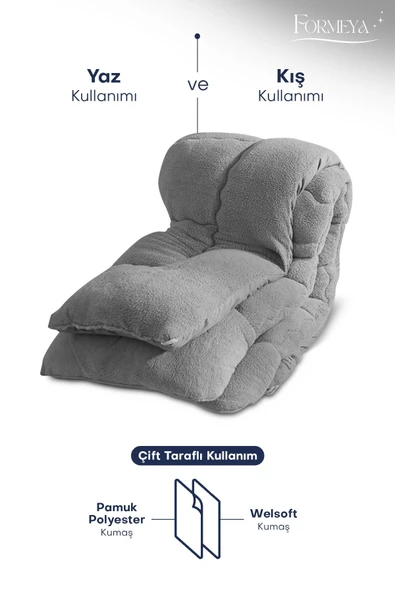 Formeya Battal Boy Lüx Kahverengi Çift Taraflı Wellsoft Yorgan - 8