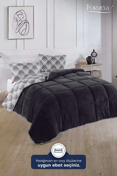 Formeya Çift Kişilik Lüx Wellsoft Yorgan Çift Taraflı Yastık Kılıflı 195x215 cm Yorgan + Yastık Kılıfı Set - 8