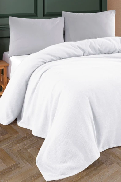 Formeya   Renkli Gofret Desen Tek Kişilik Pike Yatak Örtüsü Otel Pike 160x230 cm - 7