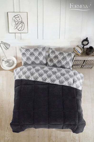 Formeya Çift Kişilik Lüx Wellsoft Yorgan Çift Taraflı Yastık Kılıflı 195x215 cm Yorgan + Yastık Kılıfı Set - 7