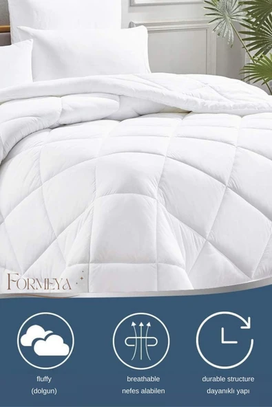 Formeya Beyaz Soft Dört Mevsim Yorgan Çift Kişilik 195x215 - 3