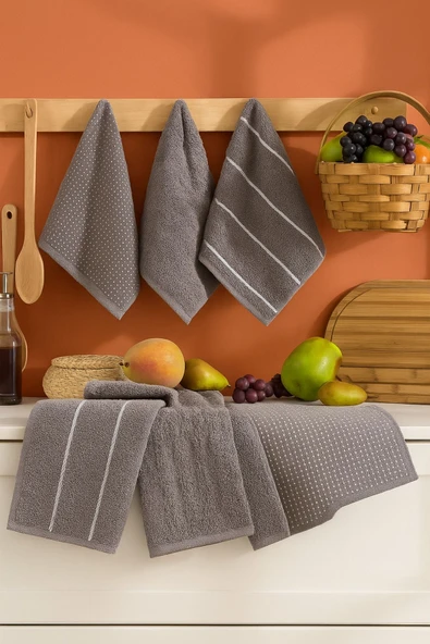 Formeya   6 adet Mutfak Havlusu Takımı - Mutfak Havlusu El Havlusu Seti 30x50 cm - 4