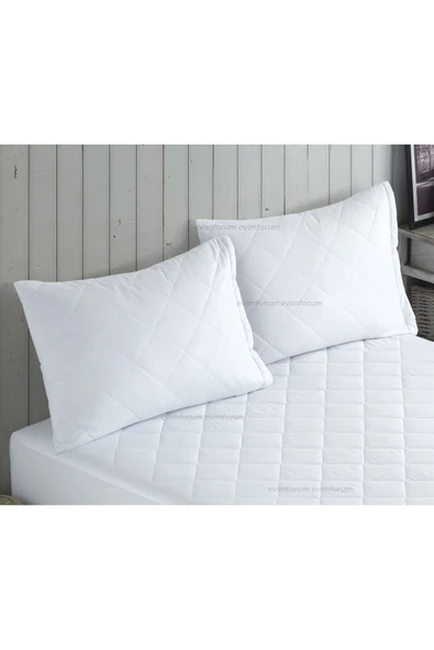 Formeya   2 Adet Silikon Yastık Ve 2 Adet %100 Pamuk Kapitone Yastık Koruyucu 50 X 70 cm - 3