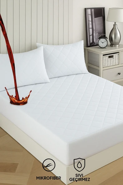 Formeya Adelya Kapitone Fitted Full Kenar Su Sıvı Geçirmez Yatak Koruyucu Alez Çarşaf Bebek Tek Çift Battal