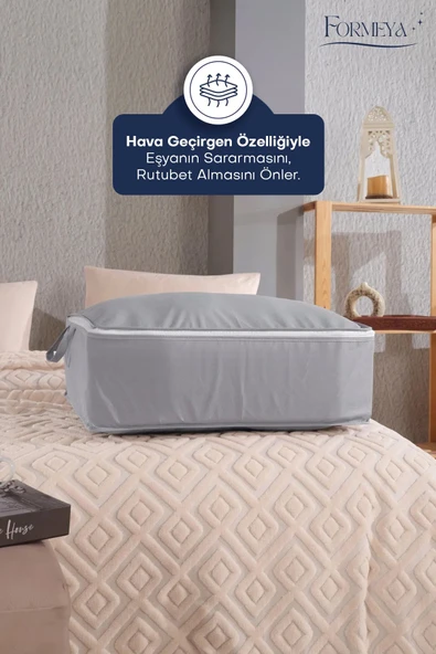 6 Adet Büyük Boy Yatak Baza Altı Çok Amaçlı Hurç 64 x 45 x 22 Cm - 9