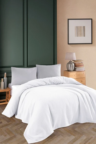 Formeya Renkli Gofret Desen Çift Kişilik Pike Yatak Örtüsü Otel Pike 200x230 cm - 3