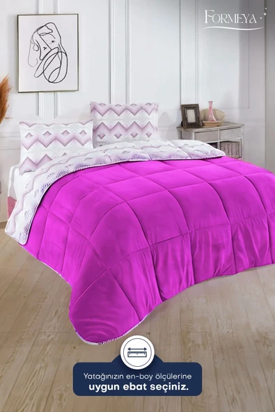 Tek Kişilik Lüx Wellsoft Yorgan Çift Taraflı Yastık Kılıflı 155x215 cm Yorgan