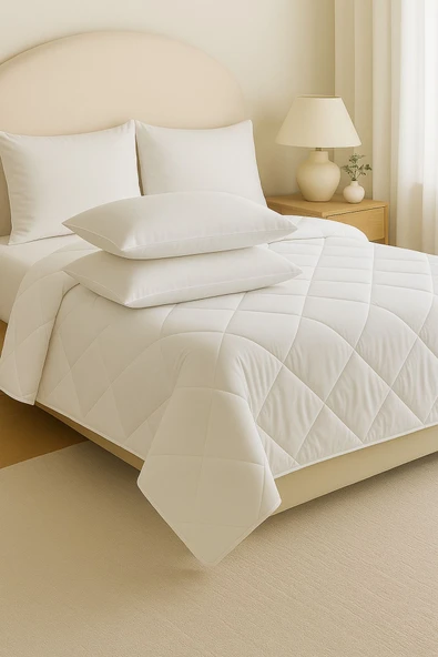 Formeya Beyaz Çift Kişilik Yastık Ve Yorgan Seti 195x215cm