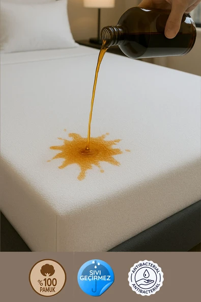 Formeya   %100 Pamuk Fitted Su Sıvı Geçirmez Yatak Koruyucu Bebek-Tek-Çift Kişilik-Battal Boy Yatak Alezi