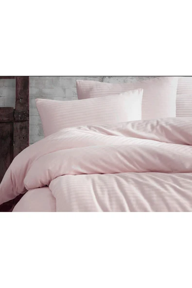 Formeya   Çizgili Lastikli Çarşaflı Çift Kişilik Nevresim Takımı - 4