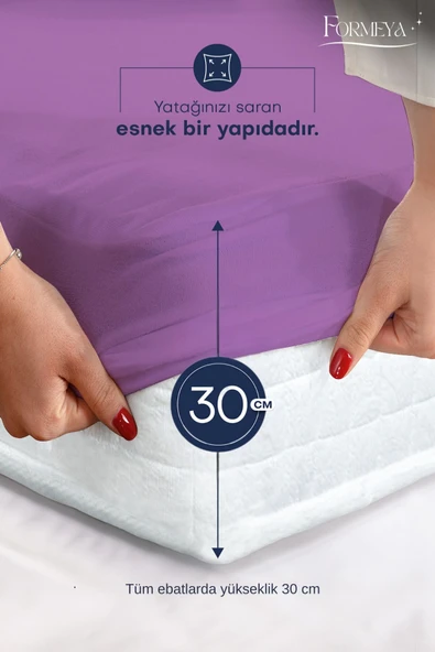 Mikro Fitted Full Kenar Su Sıvı Geçirmez Yatak Koruyucu Alez Bebek-Tek-Çift Kişilik Battal Boy Alez - 9
