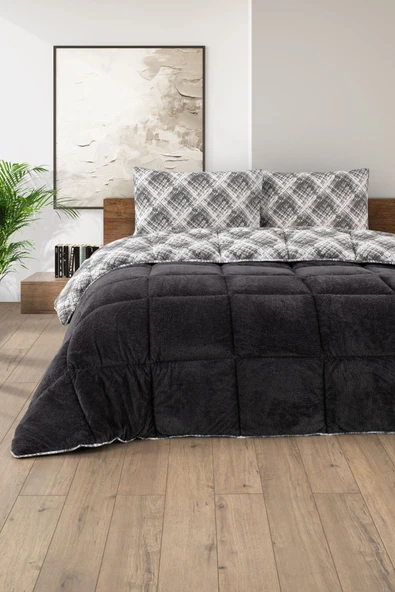 Formeya Battal Boy Lüx Wellsoft Yorgan Çift Taraflı Yastık Kılıflı 215x235 cm Yorgan + Yastık Kılıfı Set - Resim 7