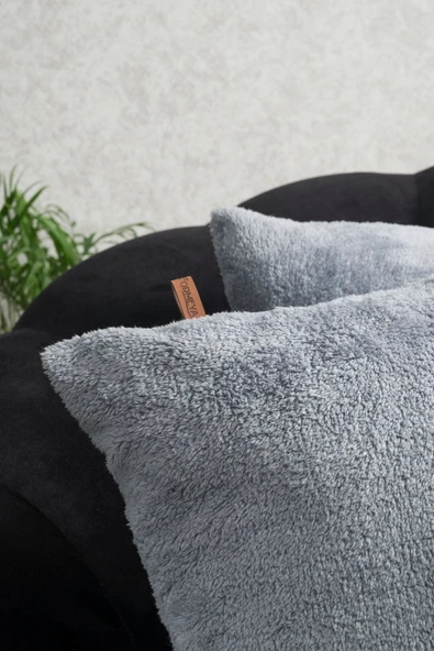 Formeya   Çift Tarafı Wellsoft Kumaş 2'li 35x55 cm Hediyelik Dekoratif Pelüş Kırlent Kılıfı Yastık Kılıfı - 2