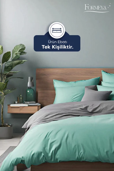 Lastikli Çarşaflı Nevresim Takımı Tek Kişilik ( 1 Adet Yastık Kılıflı) - 3