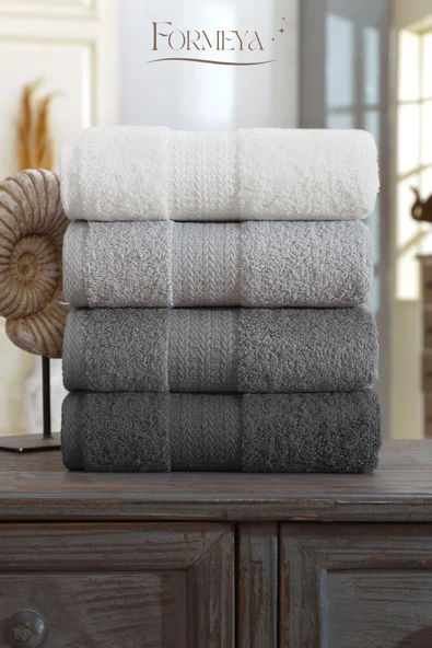 Formeya   4'lü %100 Pamuk El Yüz Havlu Seti 50x85 cm