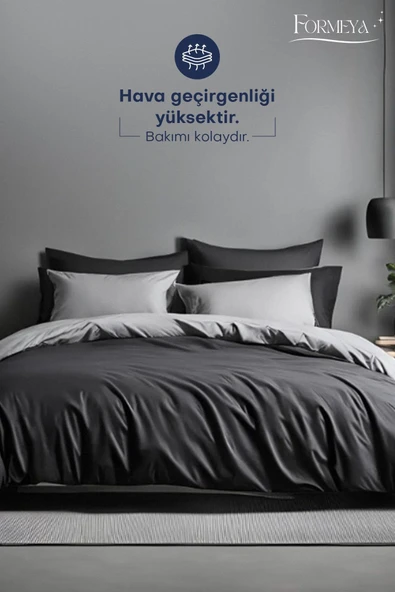 Formeya Lastikli Çarşaflı Nevresim Takımı Çift Kişilik ( 2 Adet Yastık Kılıflı) - 12