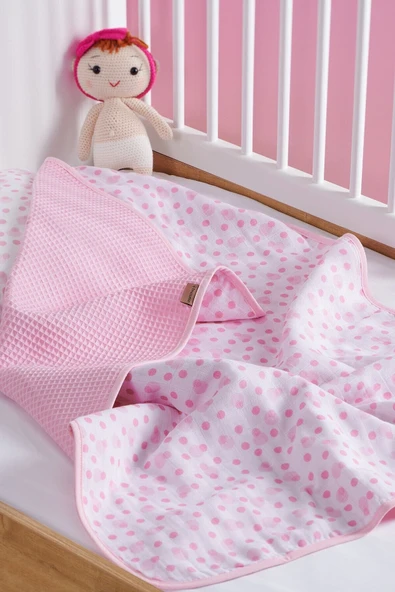 Formeya Bebek Müslin Pike Mavi Doğal Pamuk - 3